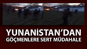 Yunan güvenlik güçlerinden Pazarkule’deki göçmenlere sert müdahale