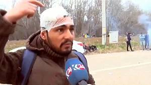 Yunan polisi, göçmenlerin arasına karışıp kaçmaya çalışan Konyalı'yı döverek geri yolladı