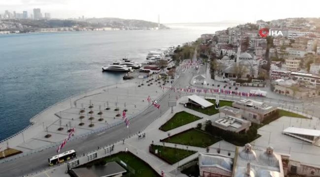 4 günlük sokağa çıkma kısıtlaması nedeniyle Üsküdar Meydanı boş kaldı