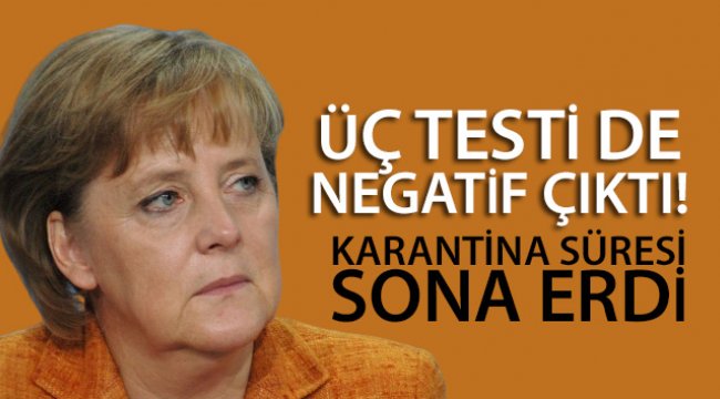 Almanya Başbakanı Merkel'in karantina süresi sona erdi