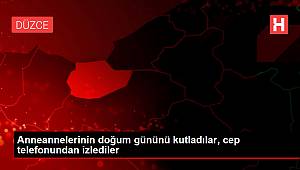 Anneannelerinin doğum gününü kutladılar, cep telefonundan izlediler