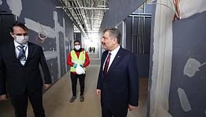 Bakan Koca'dan pandemi hastanelerinin inşaat alanlarında inceleme