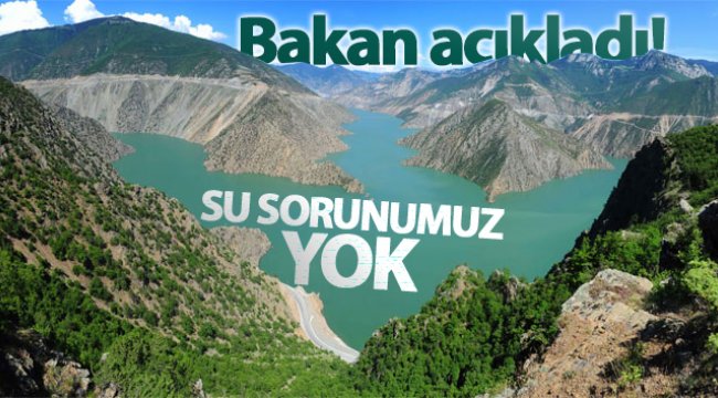 Bakan Pakdemirli: 'Su sıkıntısı öngörülmüyor'