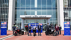 ÇEKMEKÖY BELEDİYE 'SİNDEN EMNİYET MÜDÜRLÜĞÜNE ÜÇ MOTOSİKLET TAHSİS EDİLDİ