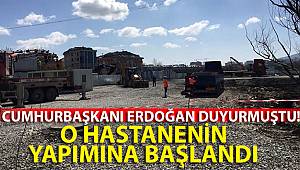 Cumhurbaşkanı Erdoğan’ın Sancaktepe’de yapılacağını duyurduğu hastanenin yapımına başlandı