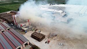 Fabrikadaki yangın 5 saat sonra kontrol altına alındı