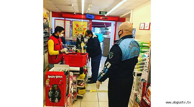 GIDA SATIŞ YERLERI VE MARKETLER GIBI YERLERE ZORUNLU TEDBIRLER HATIRLATILARAK TEBLIGATLAR YAPILDI