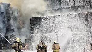 Halkalı'da kağıt fabrikasında yangın!