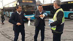 İBB, TOPLU ULAŞIMDA MASKE DAĞITMAYA BAŞLADI