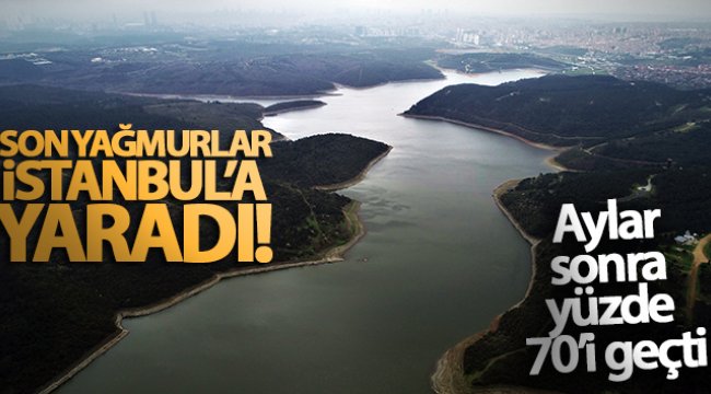İstanbul’da barajların doluluk oranı aylar sonra yüzde 70’i geçti