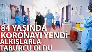 İstanbul'da korona virüsü yenen 93 yaşındaki Alye nine alkışlarla taburcu oldu