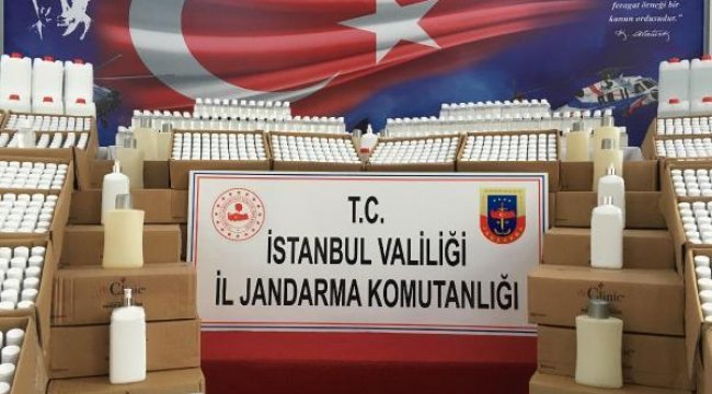 İstanbul'da sahte dezenfektan operasyonu