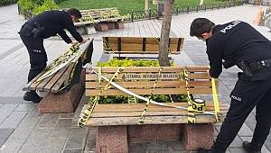 Üsküdar Meydanı'ndaki banklara şerit çekildi!