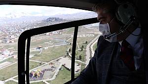 Van'da 'koronavirüs' yasaklarına uymayanlara havadan uyarı