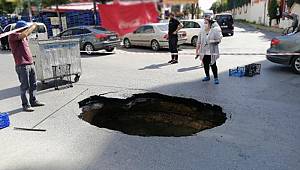 Esenyurt'ta yol çöktü!