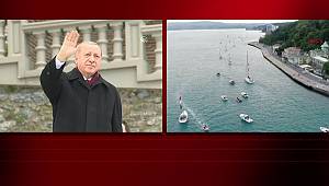 İstanbul Boğazı'nda 'Fetih Saygı Geçişi'! Genç sporcular Erdoğan'ı selamladı