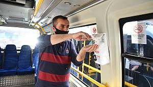 Minibüslere el dezenfekte ünitesi konuldu