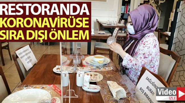 Restoranda korona virüse karşı sıra dışı önlem