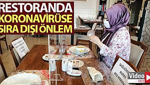 Restoranda korona virüse karşı sıra dışı önlem
