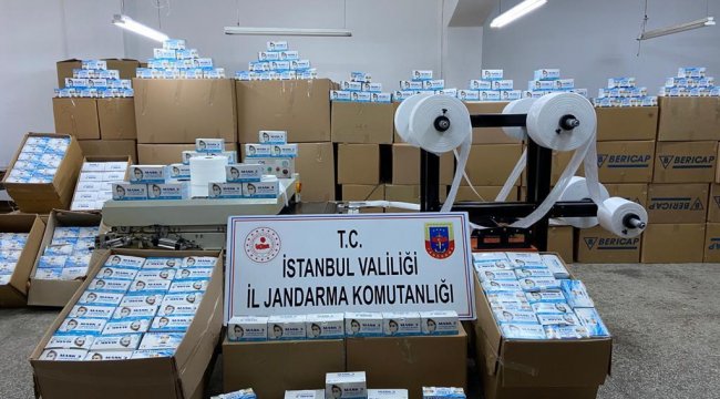 Sultangazi'de maske operasyonu: 800 bin maske ele geçirildi