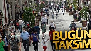 Taksim'de dikkat çeken yoğunluk