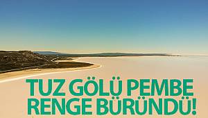 Tuz Gölü pembe renge büründü