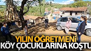 Yılın öğretmeni köy çocuklarına koştu