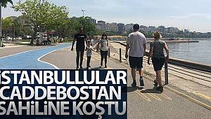 Kısıtlamasız ilk hafta sonunda İstanbullular Caddebostan sahiline koştu