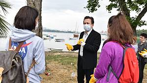 Mercan sahili, sosyal medya mesajıyla temizlendi