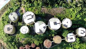 Son dakika haber... İstanbul'un uydudan görülen ilk grafitisi havadan görüntülendi