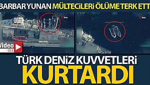 Yunanistan’ın Türk karasularına ittiği mülteciler kurtarıldı