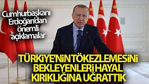 Cumhurbaşkanı Erdoğan: 'Güçlü ve büyük Türkiye vizyonumuz, ete kemiğe bürünmeye, fiili neticelere dönüşmeye başladı'