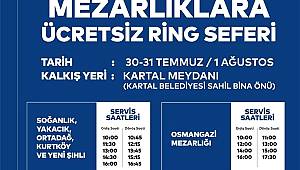 Kartal Belediyesinden Kurban Bayramı'nda mezarlıklara ücretsiz ulaşım