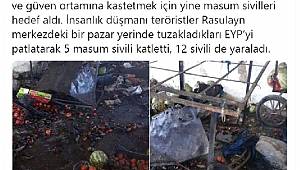 Resulayn'da pazar yerinde bombalı saldırı: 5 ölü, 12 yaralı