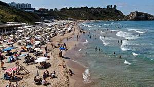 Şile plajlarında yoğunluk; sosyal mesafe uyarısı yapıldı
