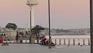 Üsküdar'da kadından erkeğe meydan dayağı
