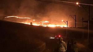 Gökçeada’da meralık alanda yangın