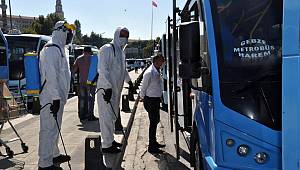 İstanbul'un en uzun minibüs hattına dezenfektan üniteleri yerleştirildi