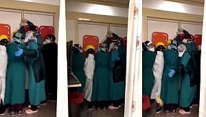 Sağlık çalışanları canlarını korumak için barikat kurdu!