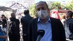 Avcılar Belediye Başkanı Turan Hançerli İzmir'de deprem bölgesinde