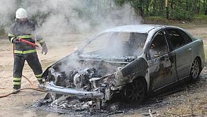 Kartal TEM bağlantı yolunda seyir halindeki otomobil alev topuna döndü