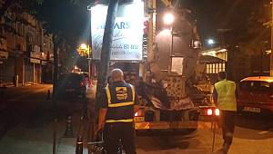 Yağmur suyu hatları gece gündüz temizleniyor