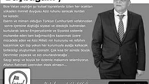 CESUR DÜŞÜNCE PARTİSİ GENEL BAŞKANI ABDULSAMED ELÇİ’DEN ATATÜRK’Ü ANMA MESAJI