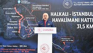 Karaismailoğlu Halkalı-İstanbul Havalimanı metro hattı şantiyesini inceledi