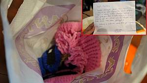 Yardım kolisinden çıkan not duygulandırdı