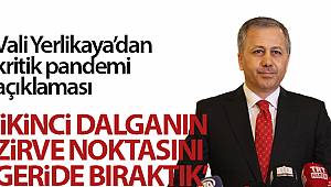 Vali Yerlikaya: 'İkinci dalganın zirve noktasını geride bıraktık'
