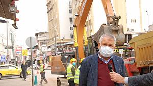 Zeydan Karalar, Saydam Caddesi’nde süren ASKİ çalışmalarını denetledi