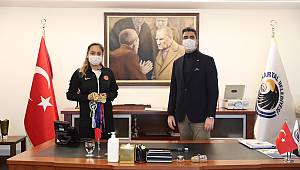 Gökhan Yüksel makamında Sude Yaren Uzunçavdar'ı ağırladı