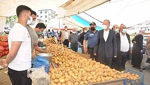  Kartal'da Kurulan Semt Pazarlarında Covid-19 Denetimi Yapıldı