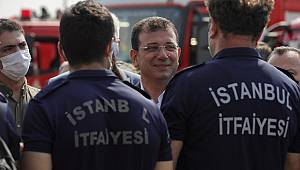 İMAMOĞLU, KAHRAMAN İTFAİYECİLERİ YENİKAPI'DA KARŞILADI